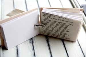 Love quote book for wedding favours