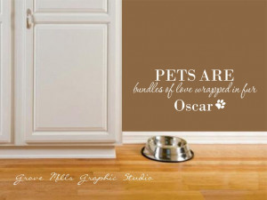Pet Wall Decal - Pet Wall Quote - Custom Pet Name wall decal - Dog ...