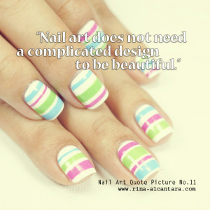 Nail art used in photo is Colored Stripes