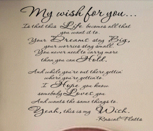 My Wish For You Vinyl Wall Decal