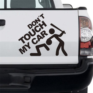 Don-t-touch-my-car-quote-stickers-kawaii-man-bit-adesivo-de-parede ...