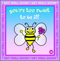 get well soon greeting card sayings | Pretty greeting card with Sweet ...
