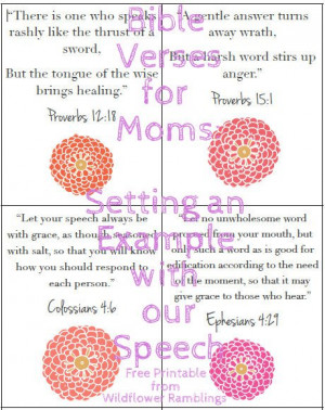 Bible Verses for Moms: Setting a Biblical Example with our Speech ...