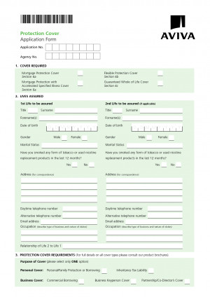 ... Cover Application Form - Life Insurance Quotes by wuzhenguang