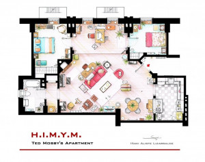 How I Met Your Mother's Ted Mosby's 2 Bedroom Apartment