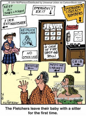 Babysitter Cartoons and Comics