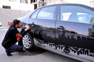 Surprised by his talent, many car owners leave their vehicles dirty on ...