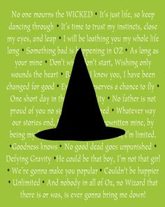 broadway songs quotes wicked the music quotes wicked lyrics wicked ...