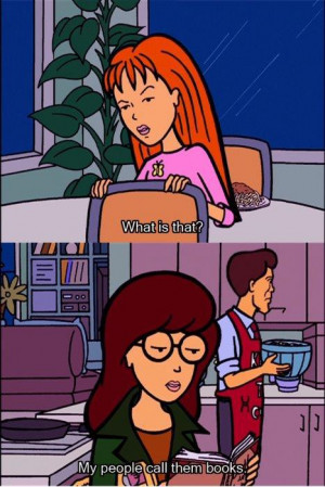 funny cartoon screencap daria book