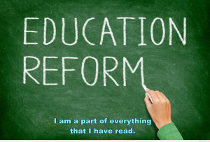 Education reform wallpaper with quote