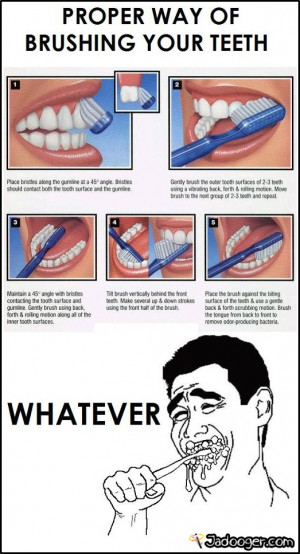 Proper way of brushing your teeth!