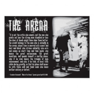 Motivational Gym Poster - Man in the Arena