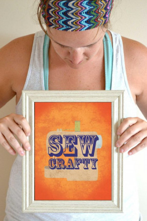 Sewing Machine Art Print Craft Quote Handmade by SmartyPantsStudio, $ ...