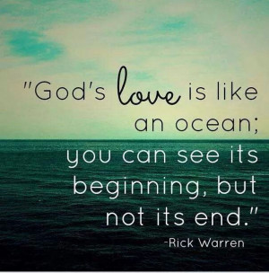 God's love quote by Rick Warren
