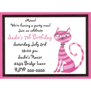 Kitty head birthday invitation business card R Df D D E Ccd E Ce i U ...