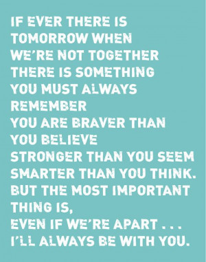 Inspirational Quote for Nursery - You Are Braver Than You Believe ...