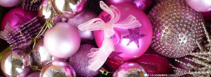 Pink Girly Christmas Oranaments Facebook Covers for FB Timeline 