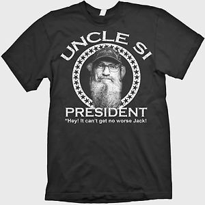 si for president t shirt hey jack dynasty duck commander black ebay