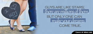 Guys Are Like Stars Quote Facebook Cover