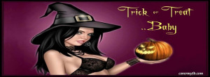 Sexy Halloween Facebook Cover Sexy babe saying happy