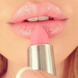 pretty beautiful makeup lips pink cosmetics girly lipstick light pink