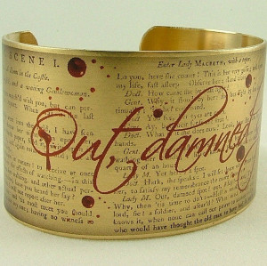 Shakespeare's Macbeth - 'Out, Damned Spot' - Brass Cuff - product ...
