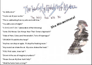 TWEWY Quotes-Sho Minamimoto by DarkIcyWarrioress