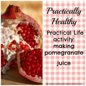 Practically Healthy (Practical Life activity: making pomegranate juice ...