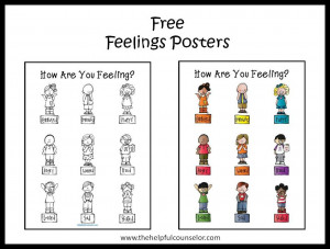 Free Feelings Poster and Coloring Page