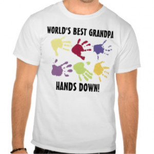 World's Best Grandpa hands Down T-shirt
