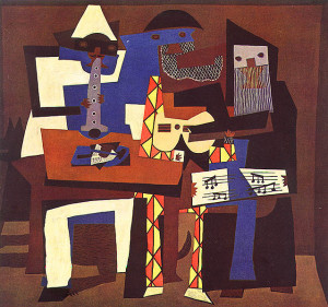 Three Musicians Pablo Picasso painting