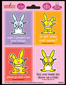 bargain items happy bunny sticker set happy bunny sticker set