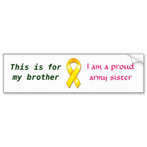 Proud Army Sister Quotes Proud army sister bumper