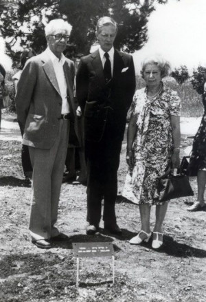 Miep Gies at the tree planting ceremony. Yad Vashem, May 6, 1977