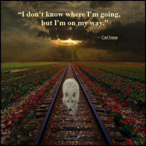 don’t know where I’m going but I’m on my way.