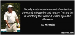 Nobody wants to see teams out of contention showcased in December and ...