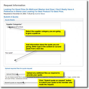 ... page once you submit a quote it will be accessible from the dashboard
