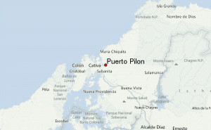 Puerto Pilon Mapa De Ubicación Colón Panamá picture