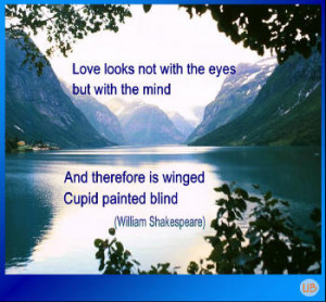 Love looks William Shakespeare quotes on love
