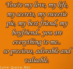 Sweetest Love Quotes For My Boyfriend ~ Sweet Love Quotes