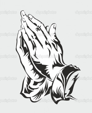 Praying Hands Clip Art Black And White