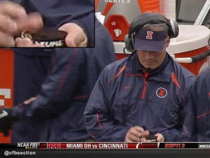 Illinois coach caught using chewing tobacco