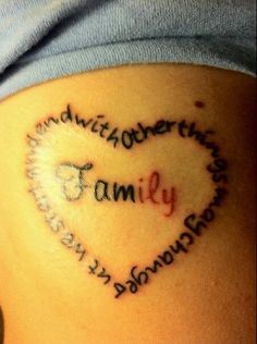 ... and kids's names I the heart. Family black and names in color More