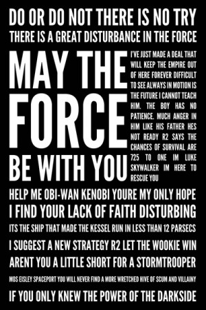 Star Wars Quotes Art Print