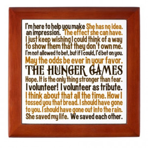 Cinna Gifts > Cinna Living Room > Hunger Games Quotes Keepsake Box