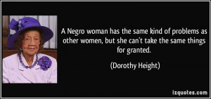 Negro woman has the same kind of problems as other women, but she ...