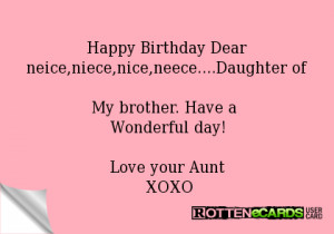 Happy Birthday Dear neice,niece,nice,neece....Daughter of My brother ...
