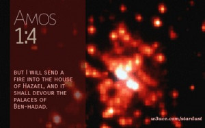 Bible Quote Amos 1:4 Inspirational Hubble Space Telescope Image