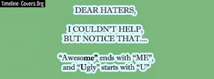 Dear Haters Facebook Cover