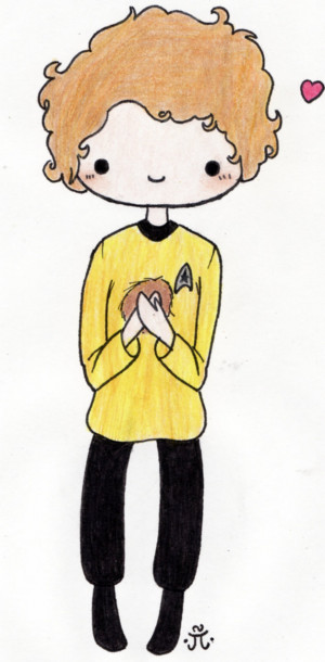 Chekov and his Tribble by SparkKnight2
